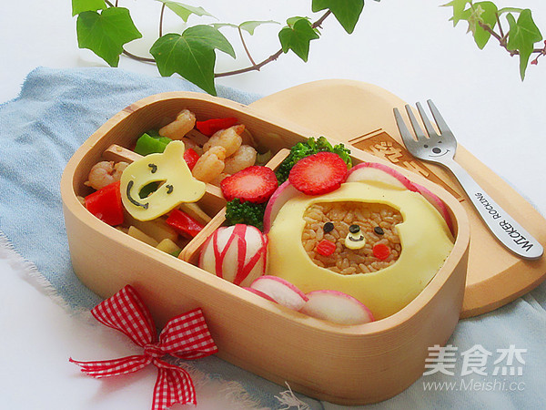 小熊奶酪包饭趣味便当