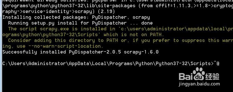 python3.6安装scrapy经历