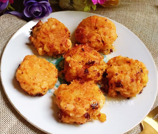 泡菜虾仁土豆饼