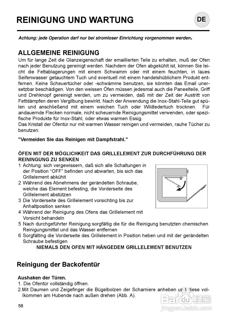 意大利Nardi FEA27D50XN型嵌入式电焗炉说明书:[6]