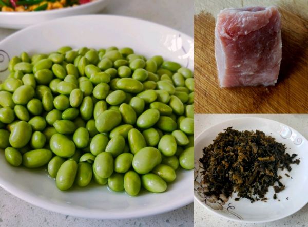 雪里蕻毛豆炒肉丝