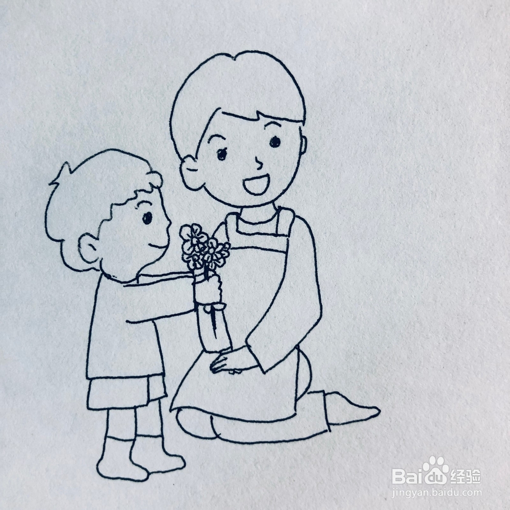 “妈妈辛苦了”母亲节简笔画绘画方法