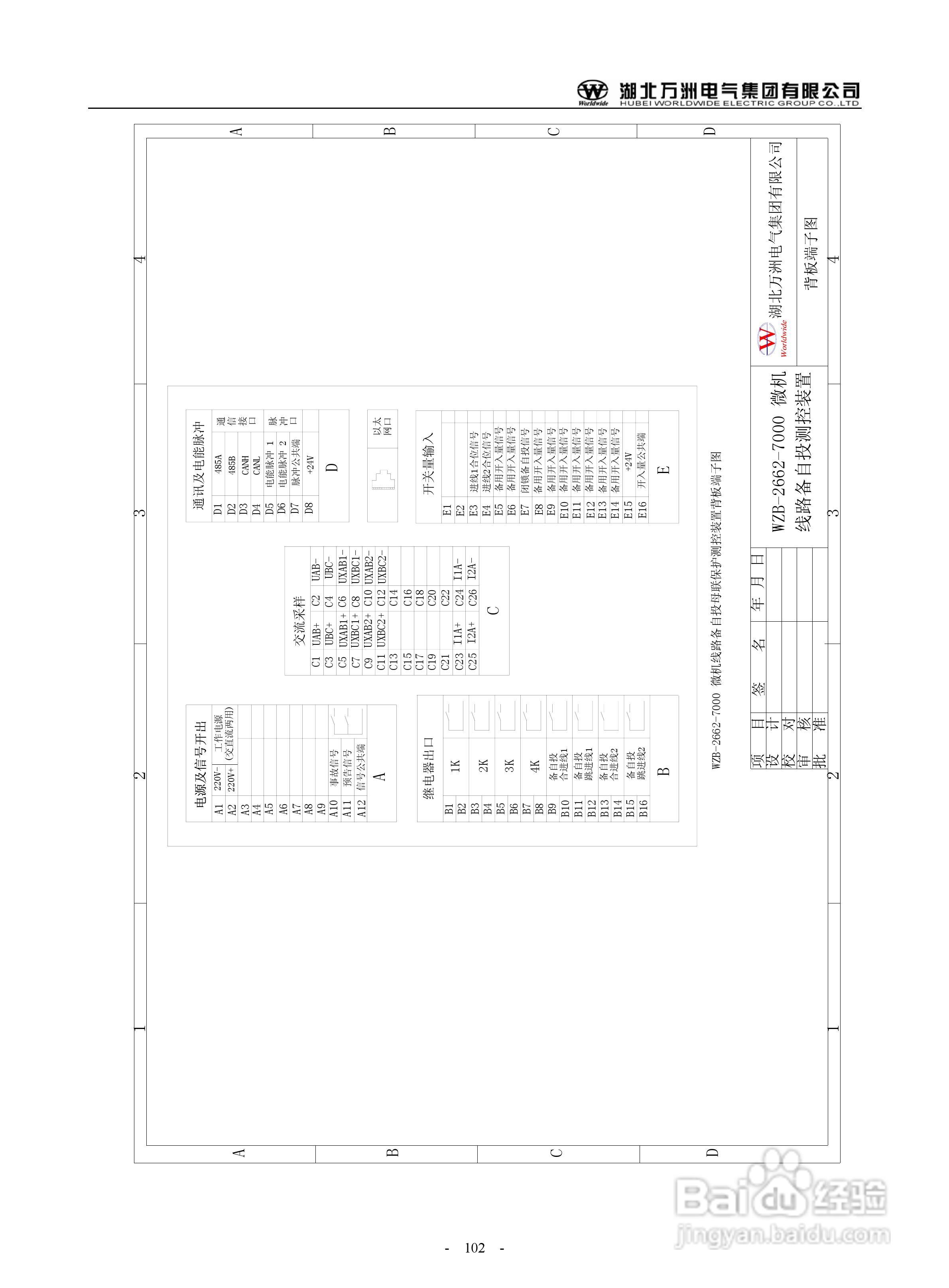万洲WZB-2683-7000微机发电机就接地保护装置使用说明:[11]