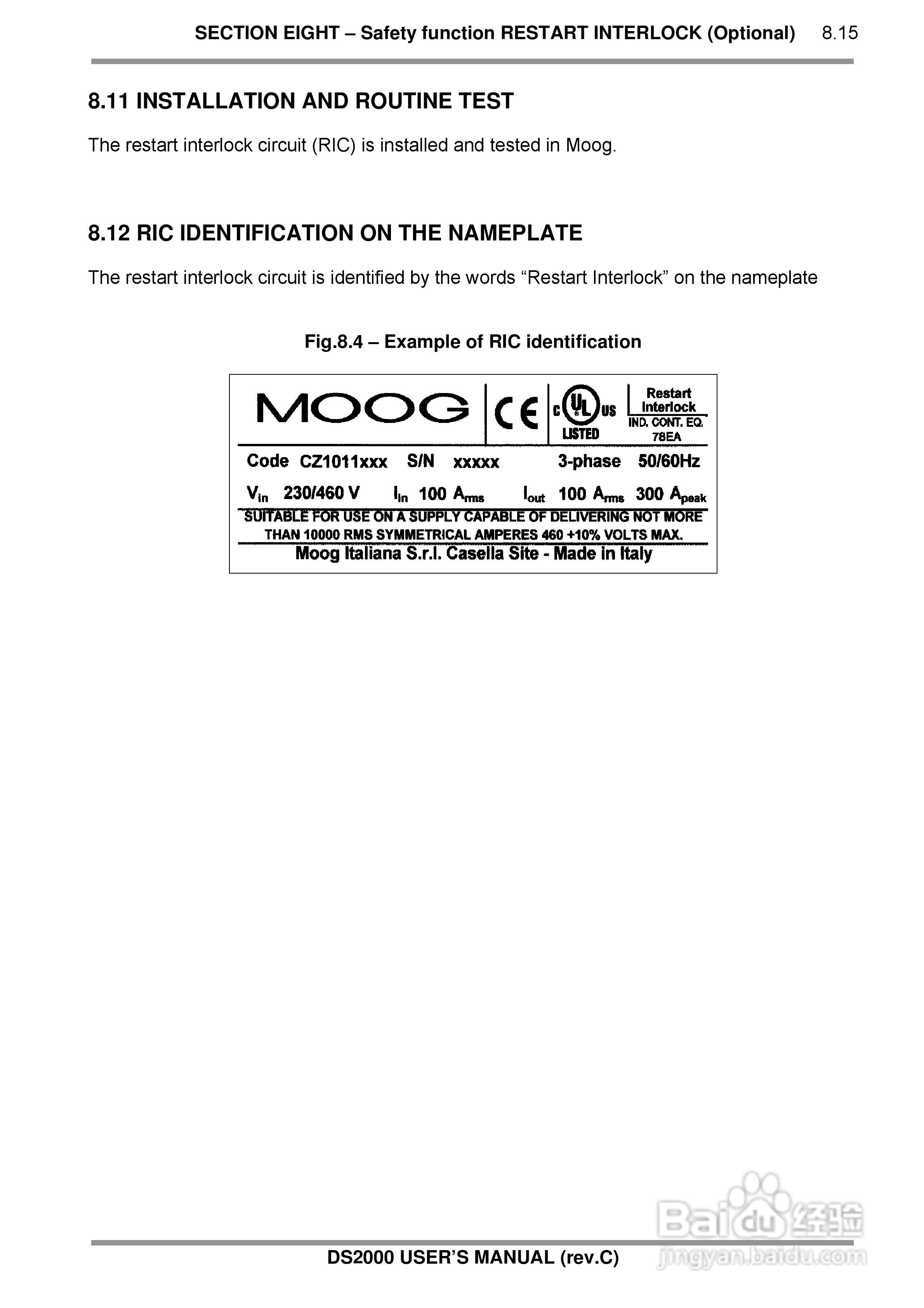 MOOG DS2000伺服驱动器说明书:[14]