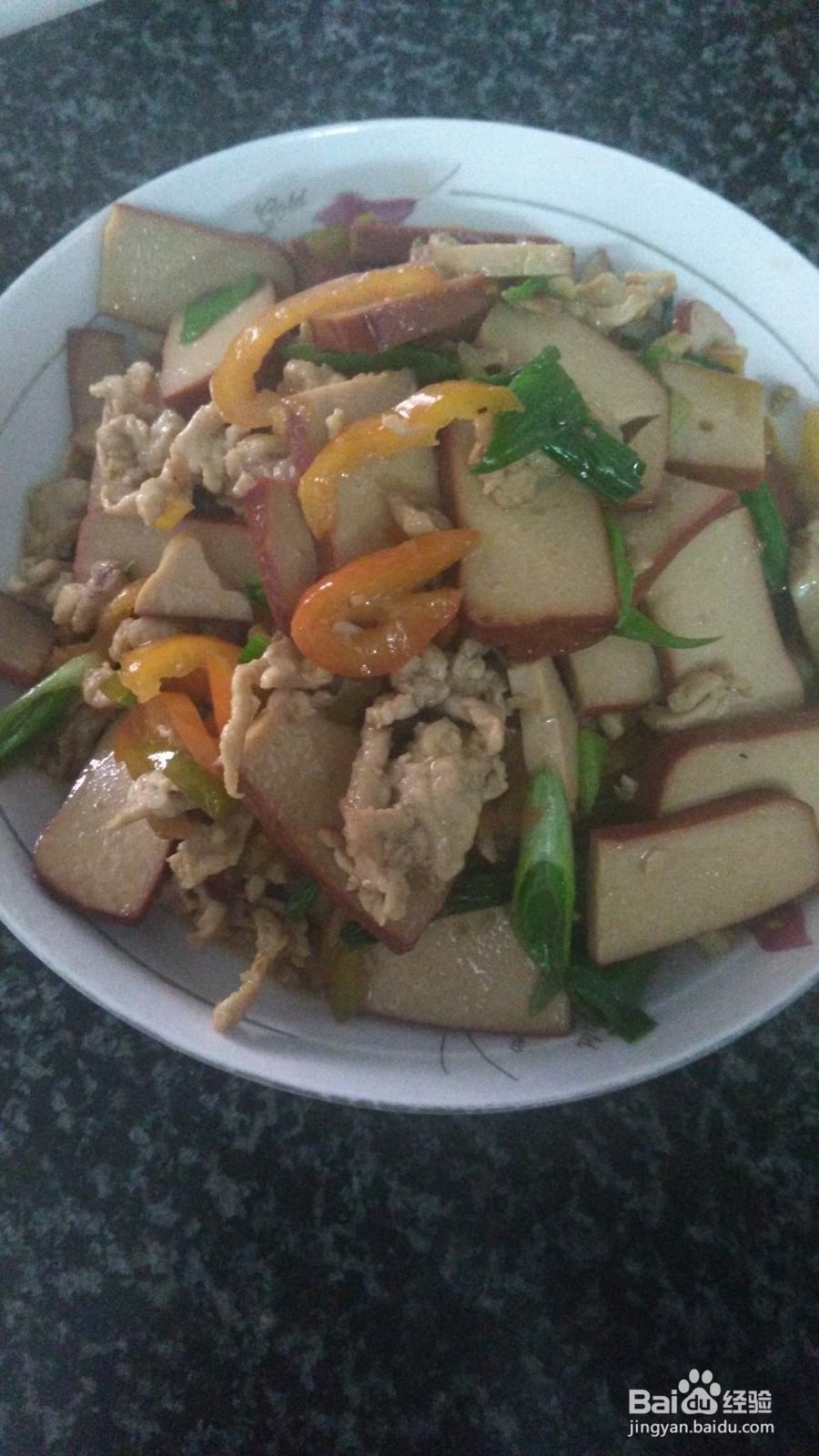 香蒜炒鸡蛋干的做法