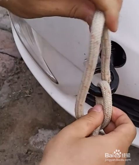 怎样制作拖车压扣结？