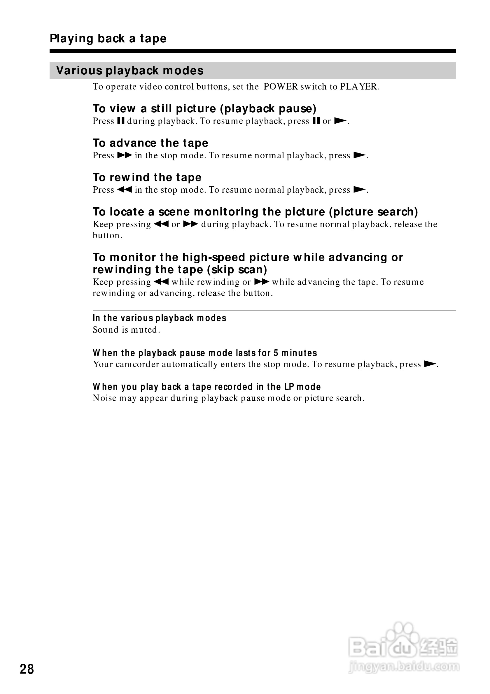 索尼CCD-TR818模拟摄像机说明书:[3]