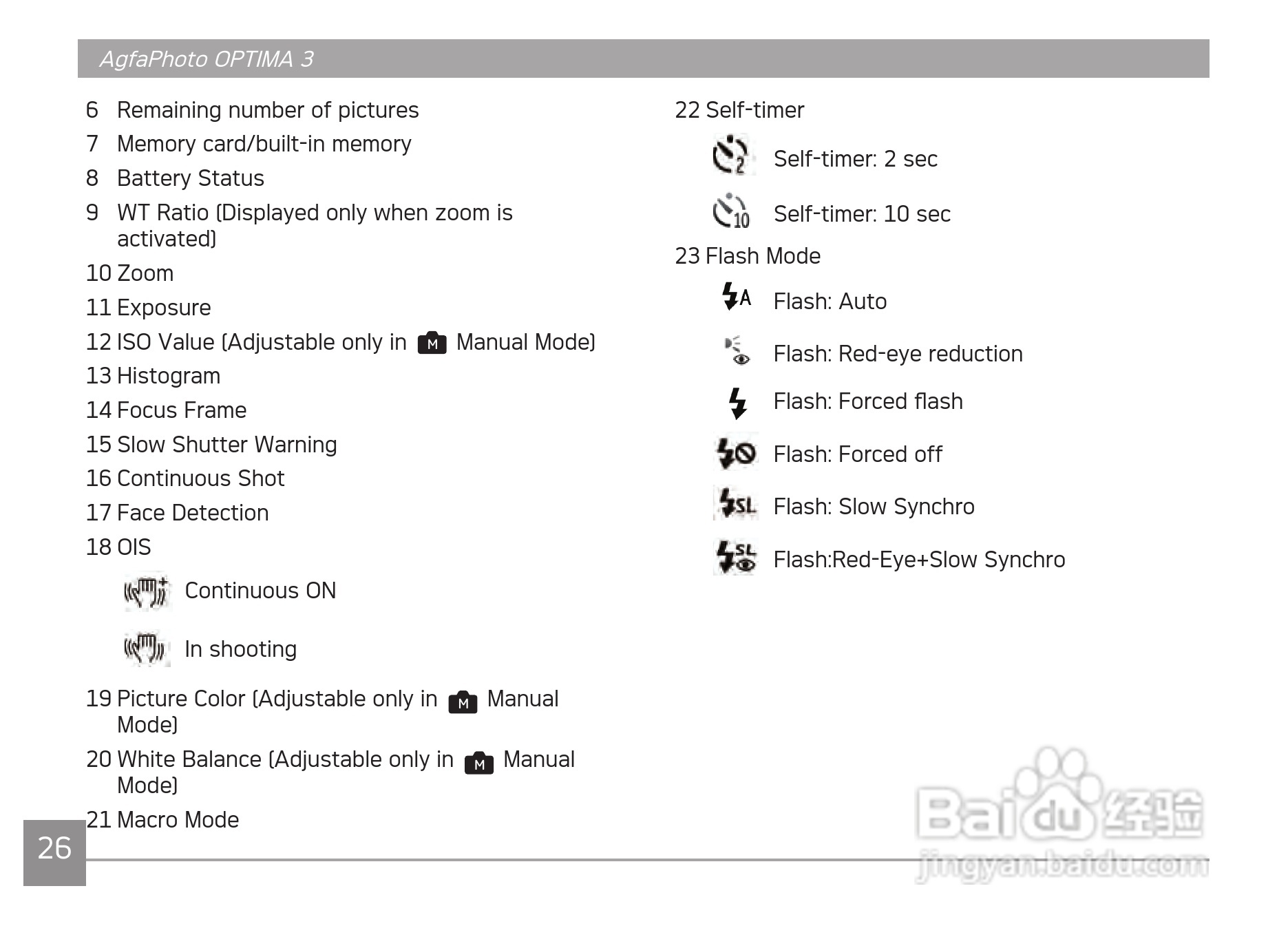 爱克发AgfaPhoto OPTIMA 3数码相机使用说明书:[3]