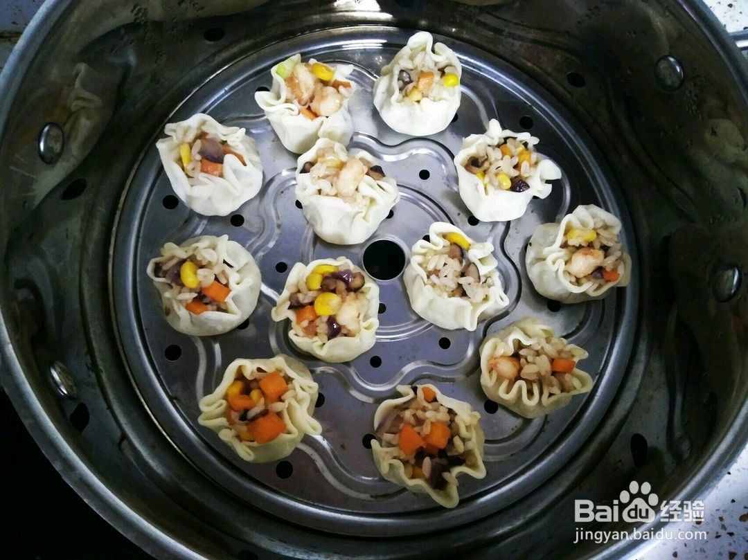 饺子皮做的虾仁烧麦的烹饪技巧