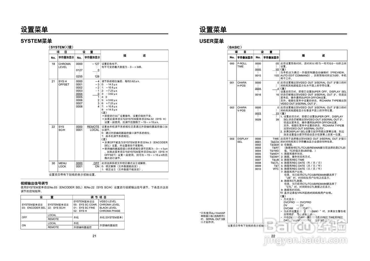 panasonic AJ-D455MC演播室录像机操作手册:[2]