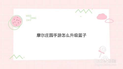 摩尔庄园手游怎么升级篮子