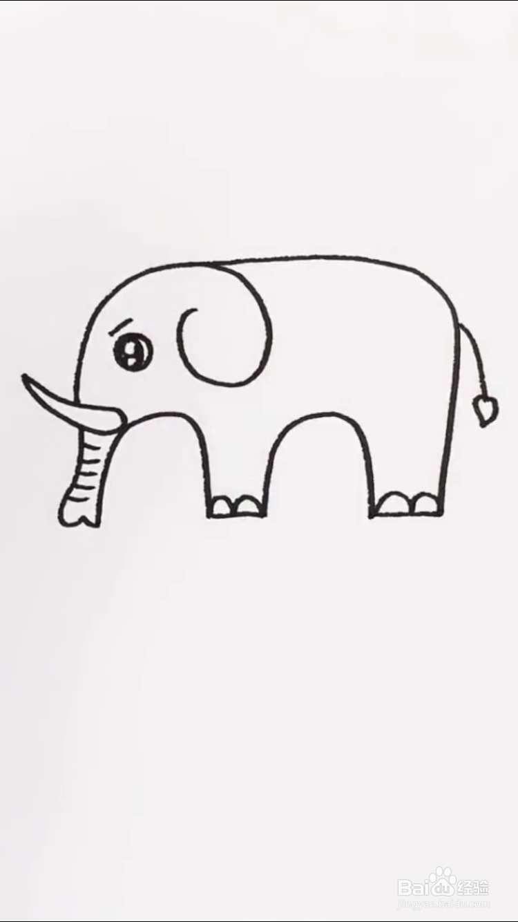 大象的简笔画如何画