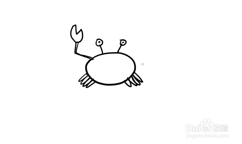 海底螃蟹板绘教程