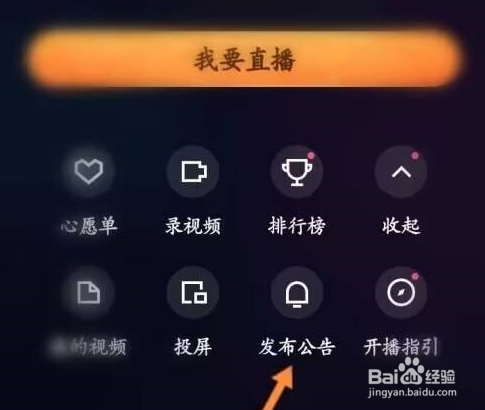 快手直播伴侣怎么发布公告