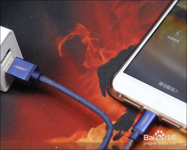 绿联1米牛仔M-USB数据线功能使用