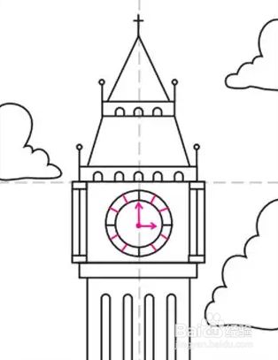 如何画以前的钟楼