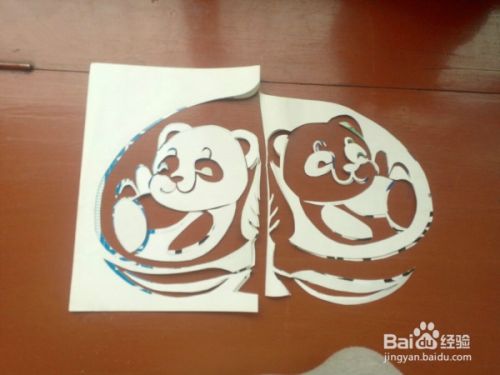 熊猫宝宝剪纸