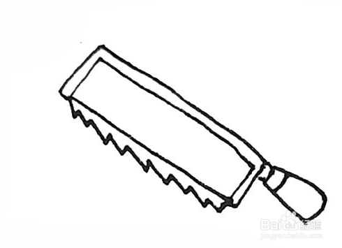 家里常用的工具:锯子的简笔画教程