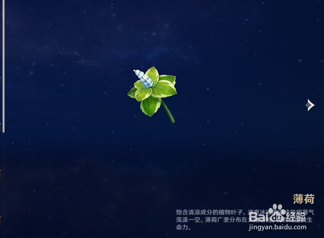 原神中如何查看薄荷物品的解说