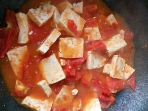 食补养生番茄炒豆腐的做法