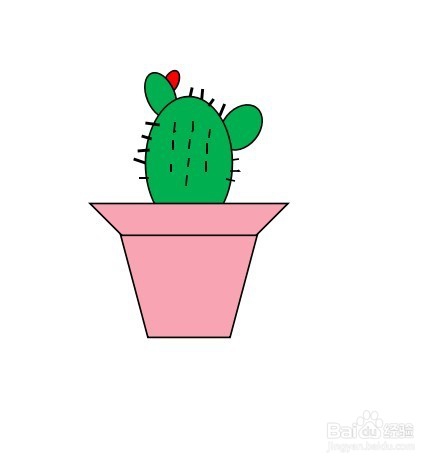 怎么画仙人掌的简笔画