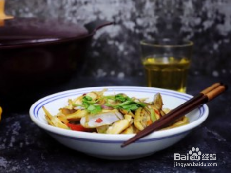美味的爆炒蛏子