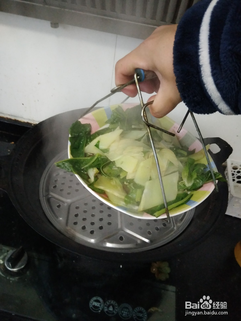 清蒸莴笋片和叶子