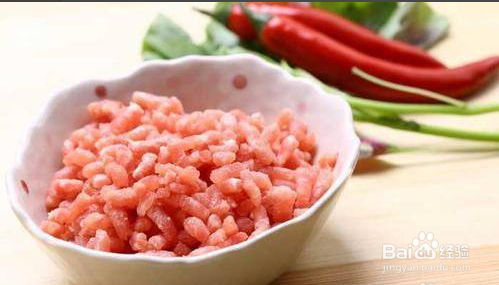 干荠菜炒肉末的做法