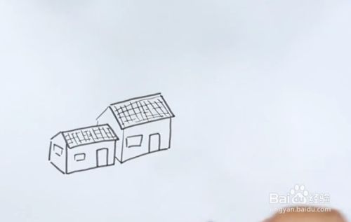 乡村房屋怎么画