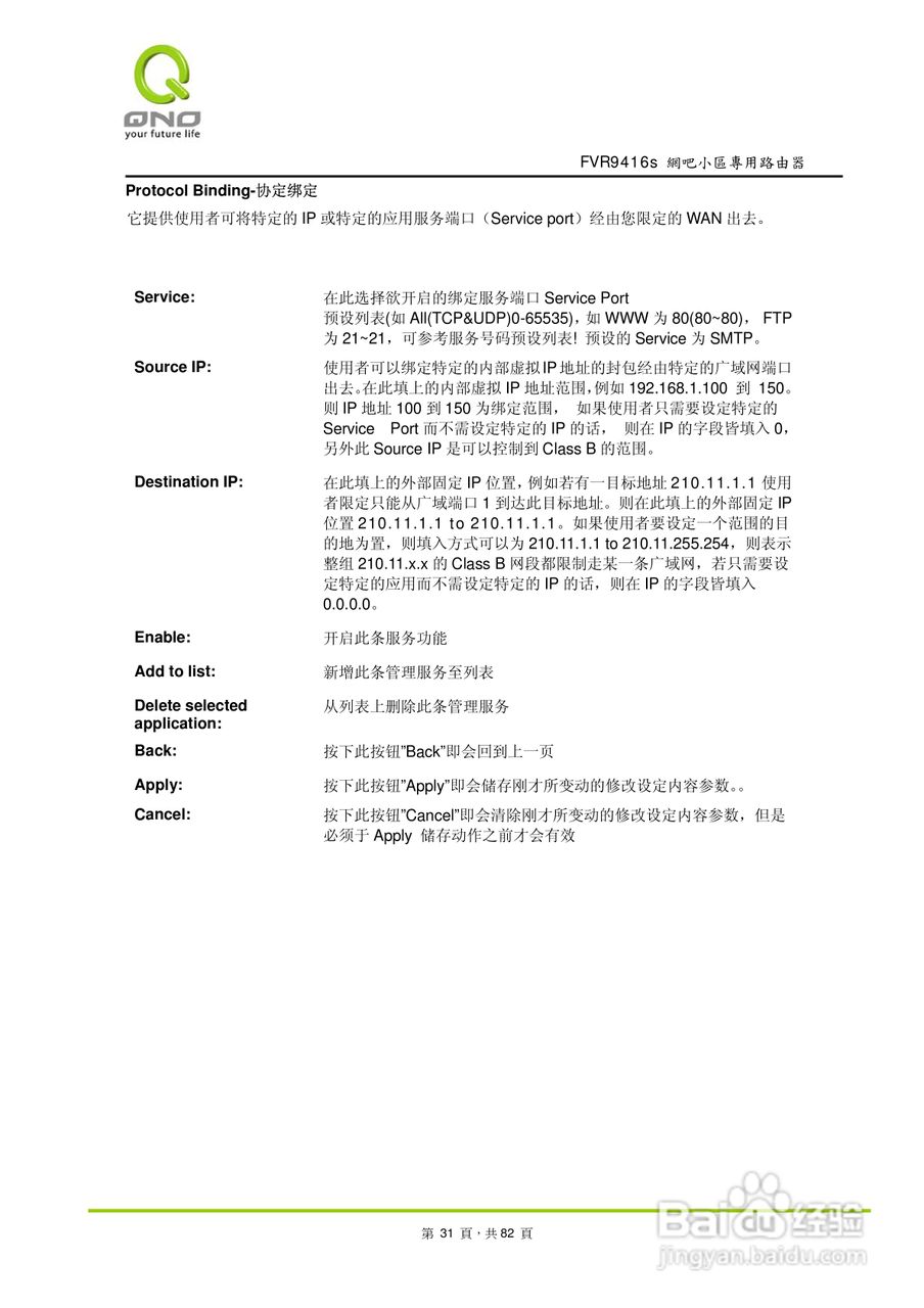 侠诺FVR9416S路由器使用说明书:[4]