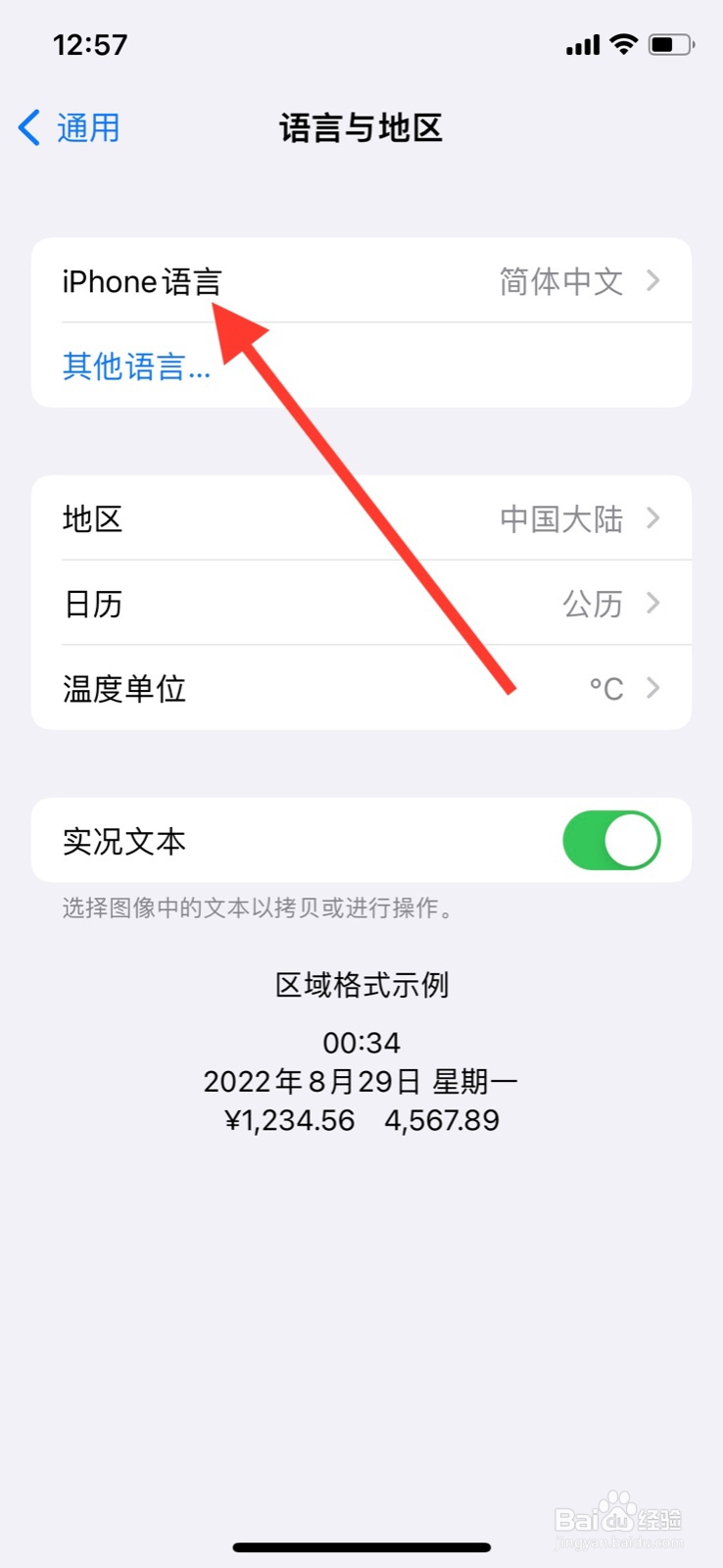iPhone语言更改为“俄语”
