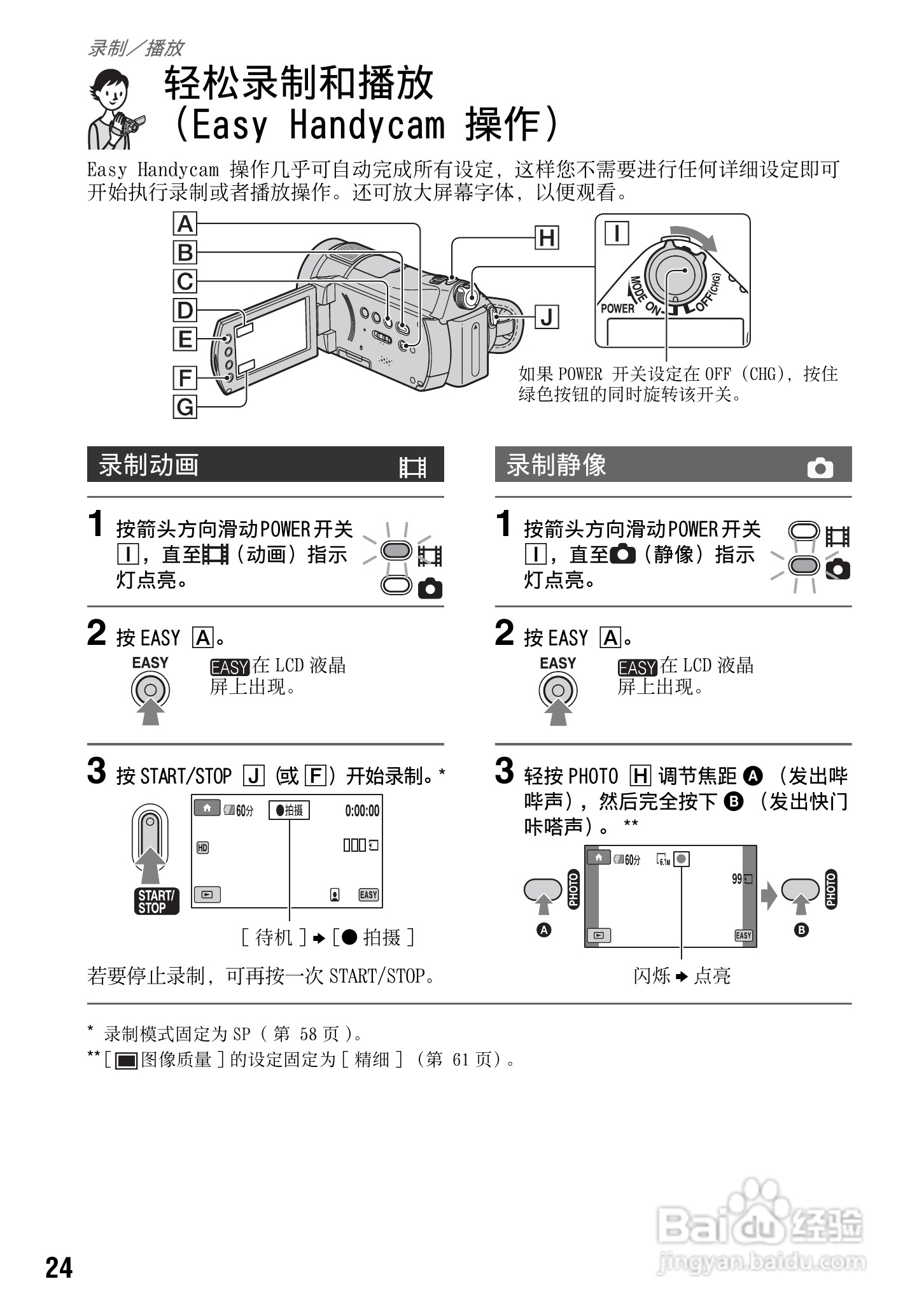 索尼HDR-CX7E型数码HD摄录一体机使用说明书:[3]