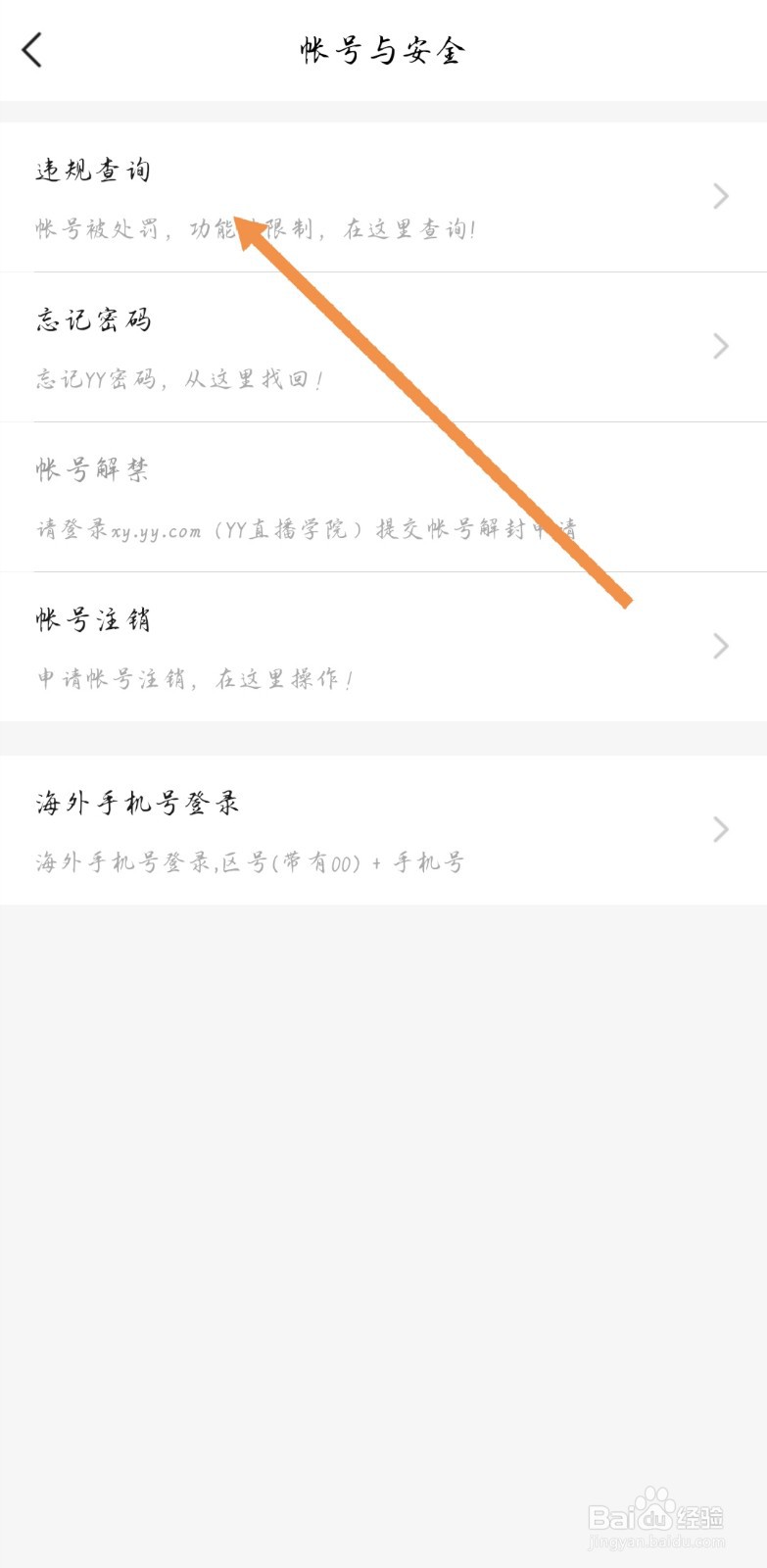 YY如何功能被限制被处罚怎么查询