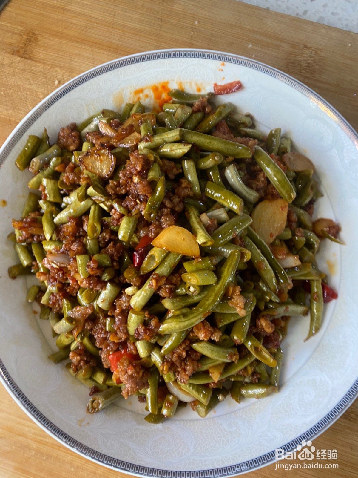 豆角炒肉末的做法