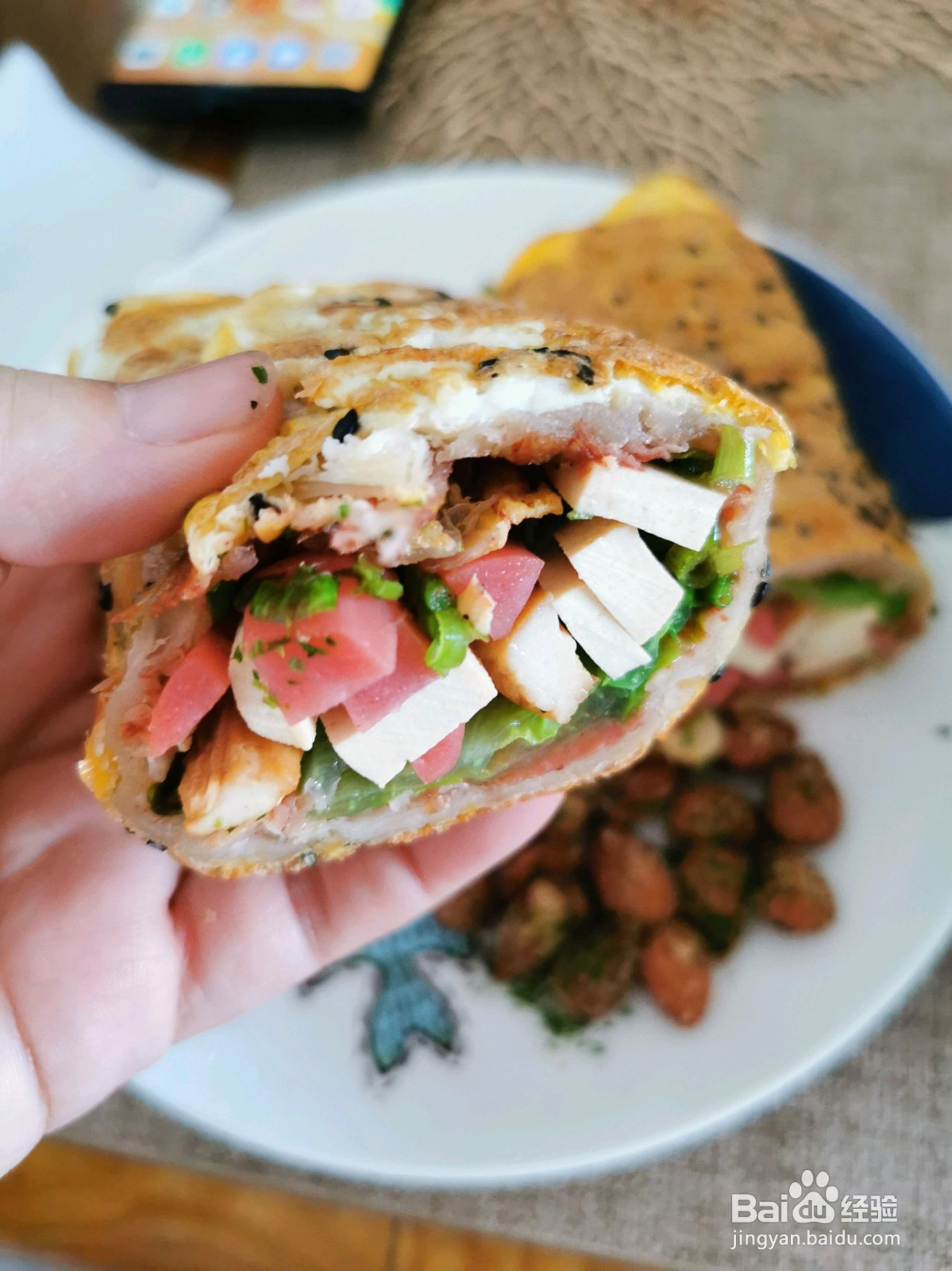 鸡蛋卷手抓饼的做法