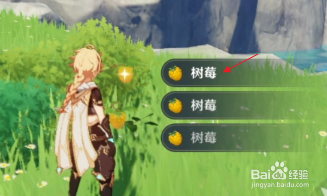 原神怎样采集树莓