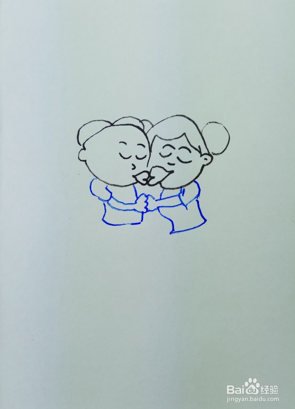 怎样画简笔画“相亲相爱一家人”