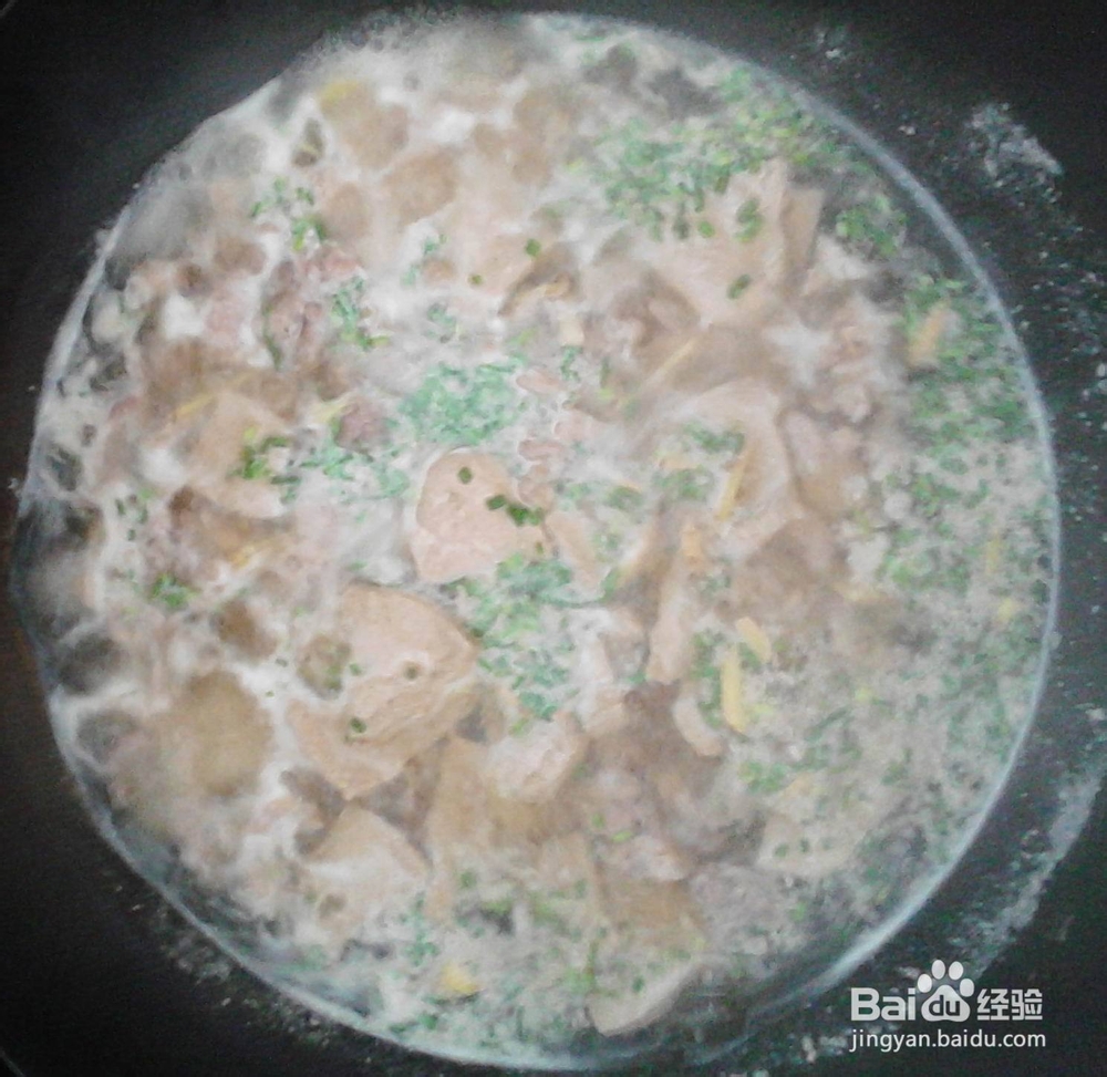 缺铁性贫血食疗菜品之：[1]汆猪肝瘦肉汤