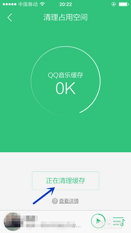 iPhone怎样清理QQ音乐的缓存