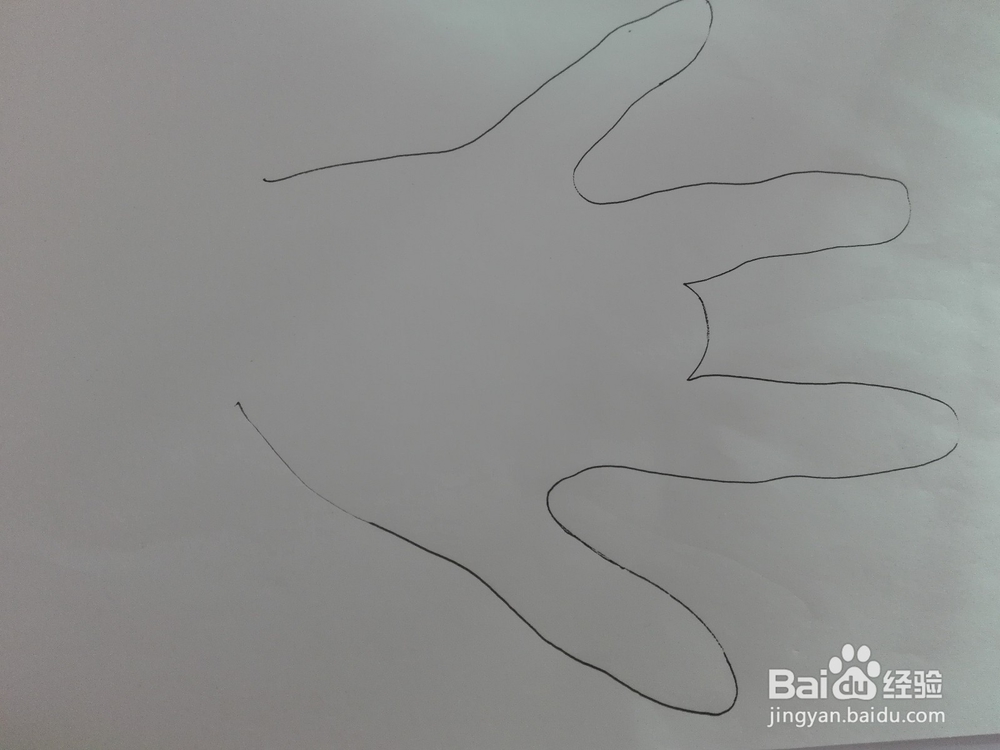 趣味画--手掌变狼狗