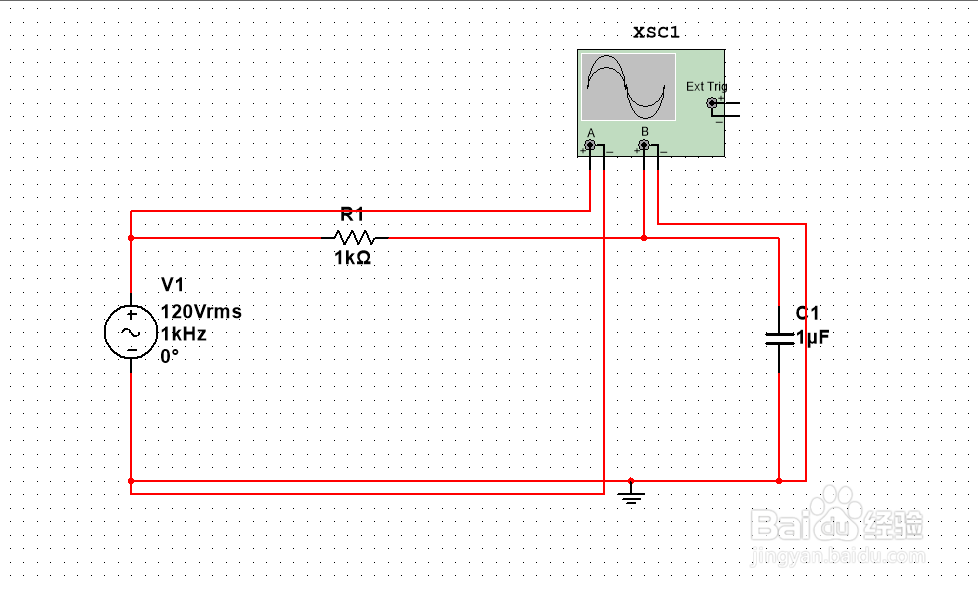 Multisim怎么放置示波器？