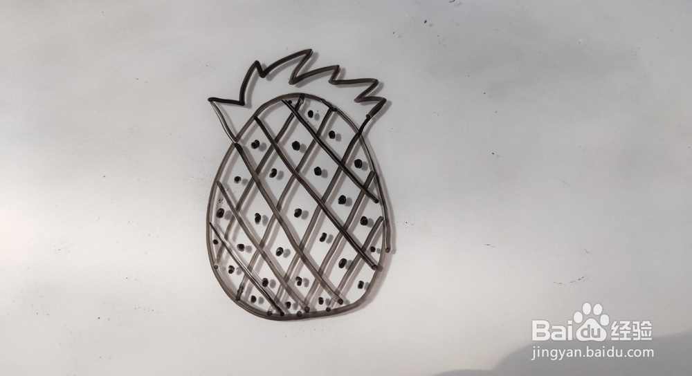 简笔画——怎么画简笔画菠萝