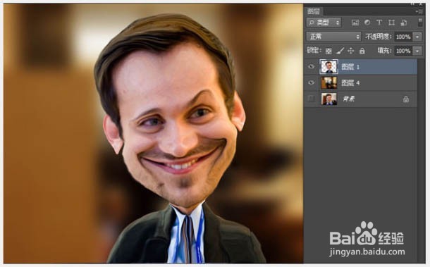 利用液化滤镜把帅哥头像转为搞笑漫画头像