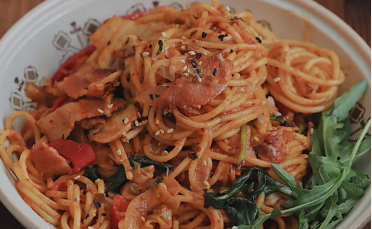 泡菜辣炒意大利面