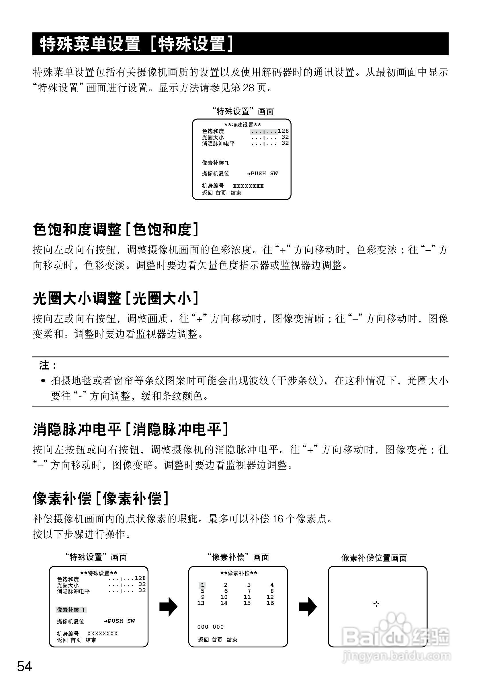 Panasonic WV-CF504CH彩色闭路监控摄像机使用说明书:[6]