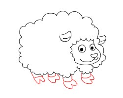 卡通绵羊怎么画