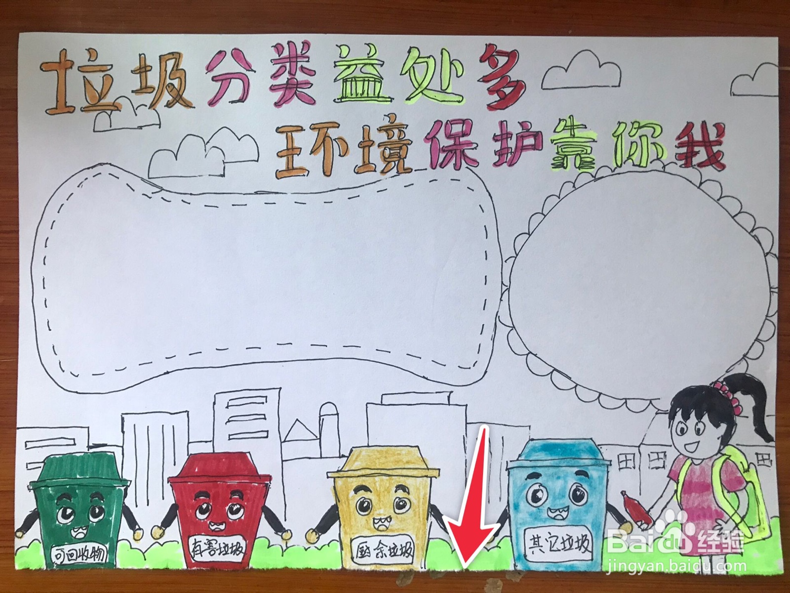 垃圾分类益处多,环境保护靠你我手抄报