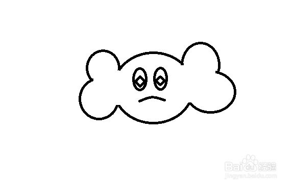 如何画雨云的简笔画