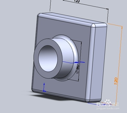 SolidWorks绘制零件图：[8]生成基体圆角
