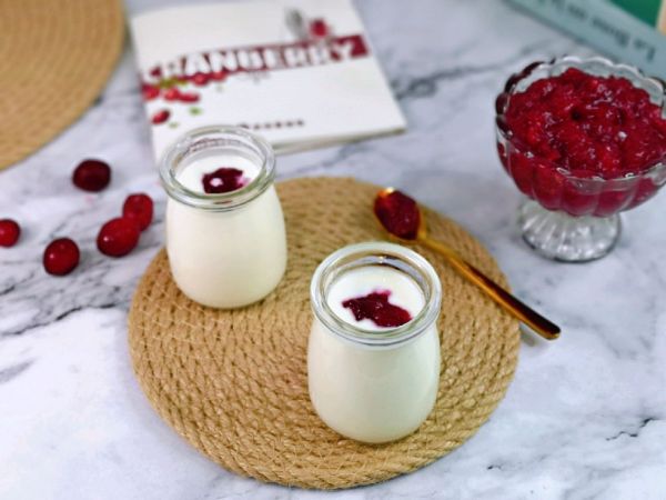 自制蔓越莓果酱酸奶